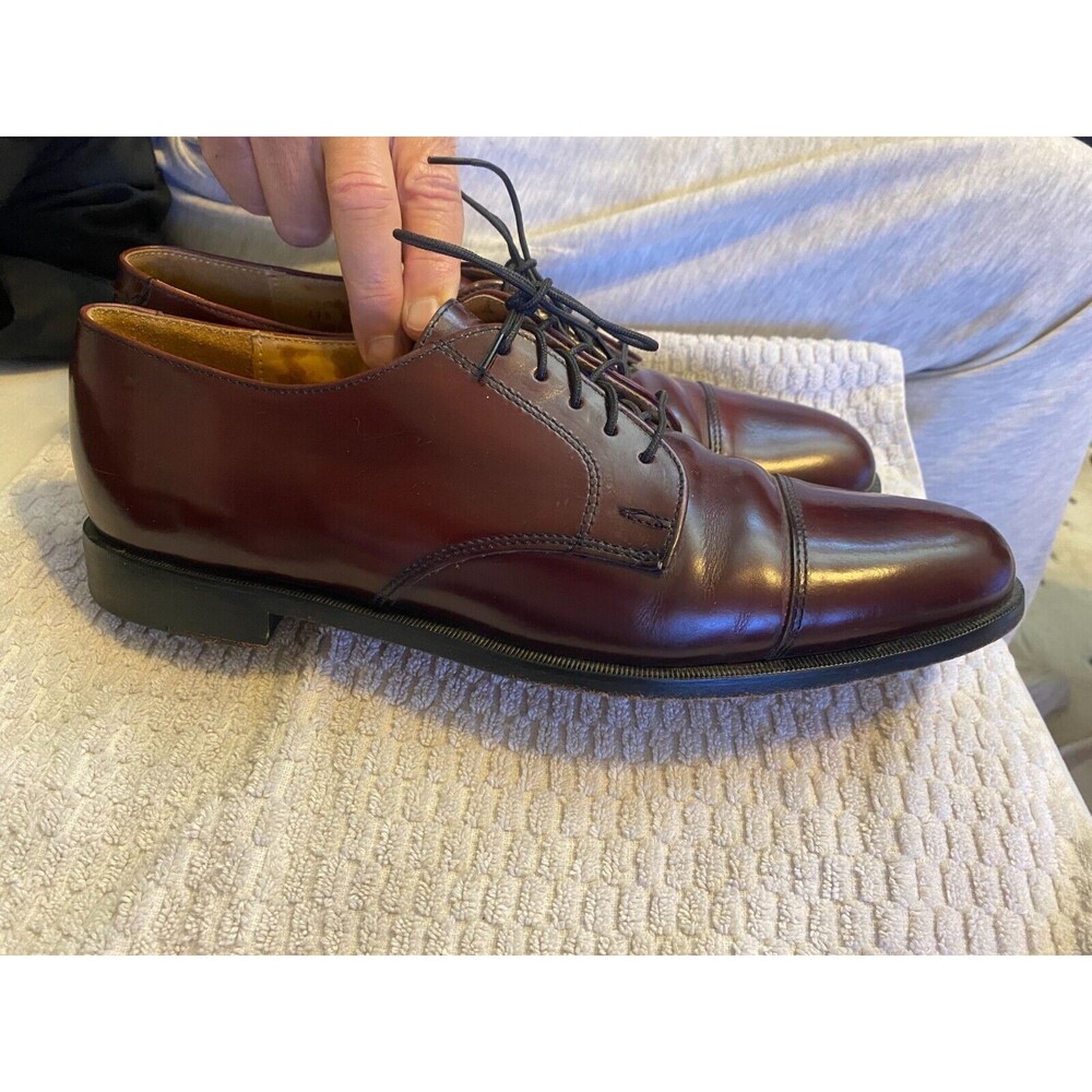 Cole Haan Mens Oxblood Leather Cap Toe Oxfords SZ 11.5A/USA/Excellent